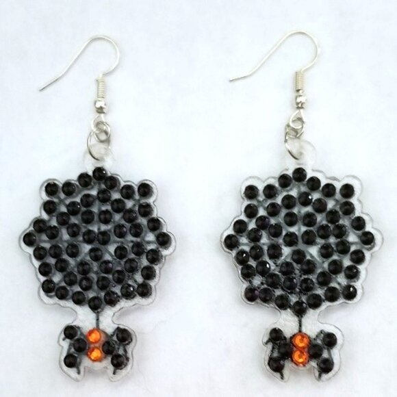 Spooky Rhinestone Earrings - Picture 3 of 10